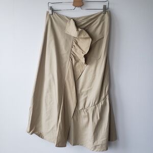 Halogen ruffled front midi skirt size 8